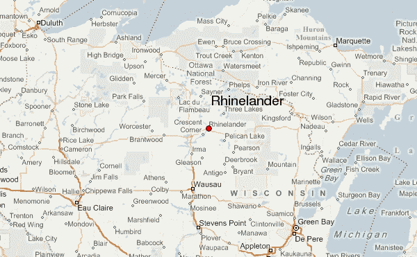 Map Of Rhinelander Wisconsin Guía Urbano de Rhinelander