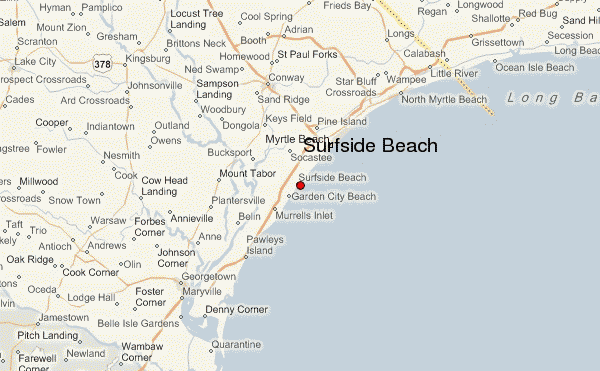 Map Of Surfside Beach Sc Surfside Beach Weather Forecast