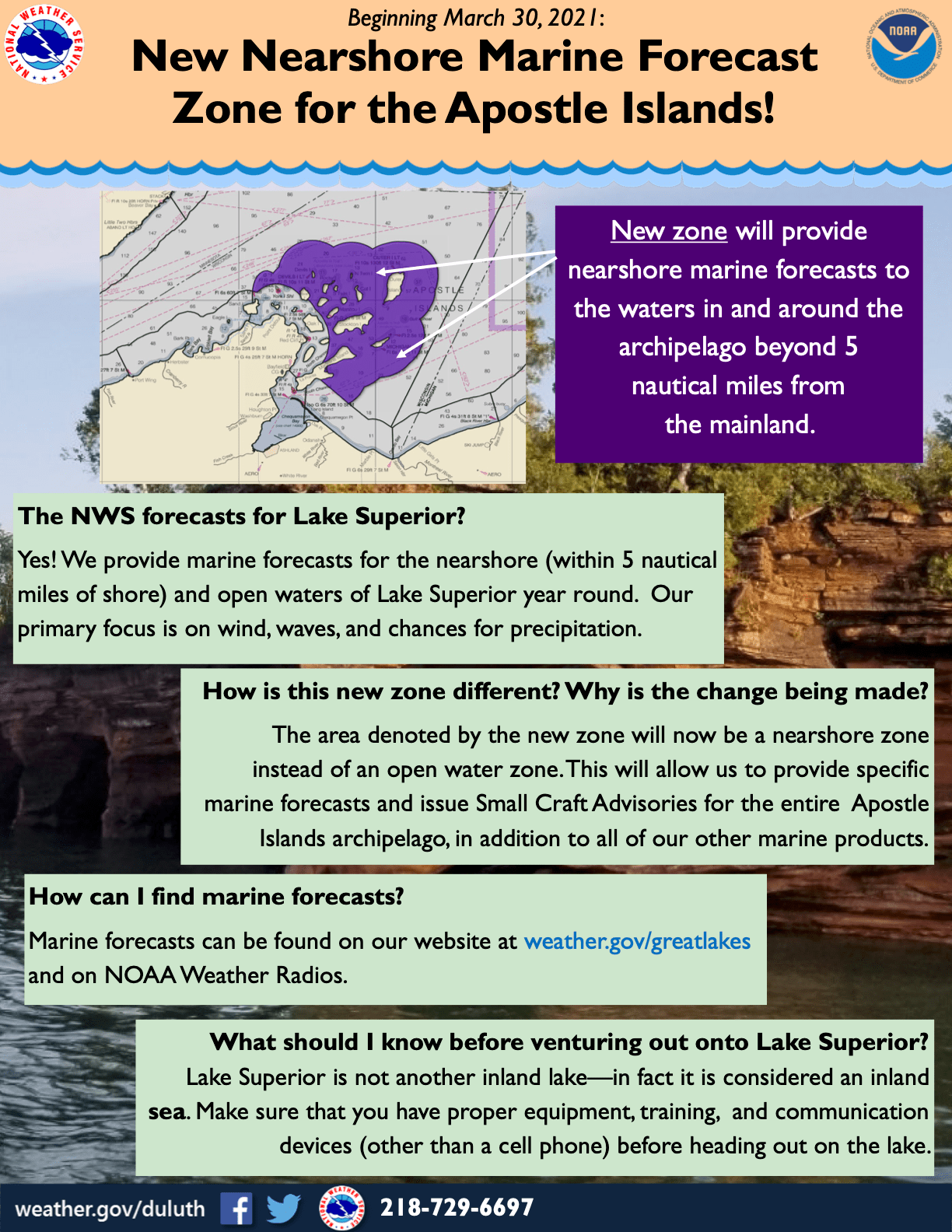 NWS Announces Changes to Marine Zones around the Apostle Islands
