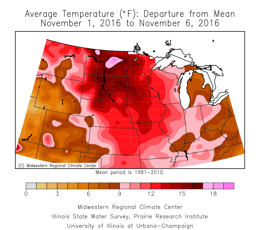 Warmest First Week of November