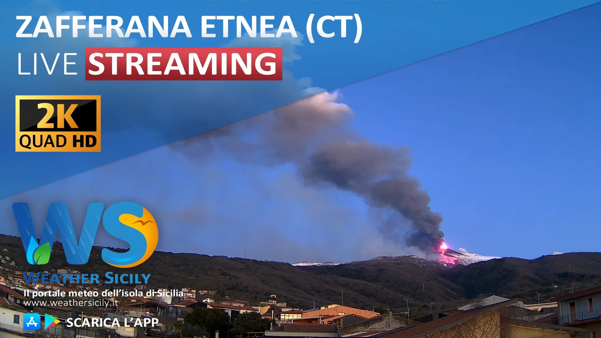 Zafferana Etnea live webcam Panoramica Etna Meteo Sicilia