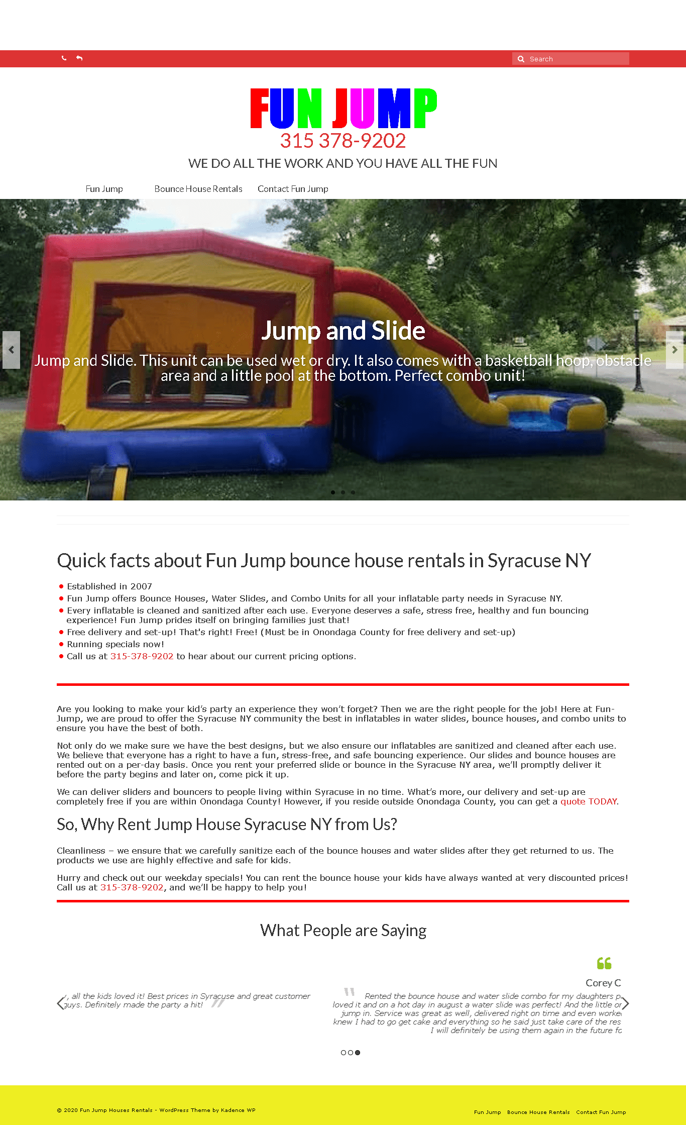 Fun Jump Bounce House Rentals Syracuse NY  Design by Rick