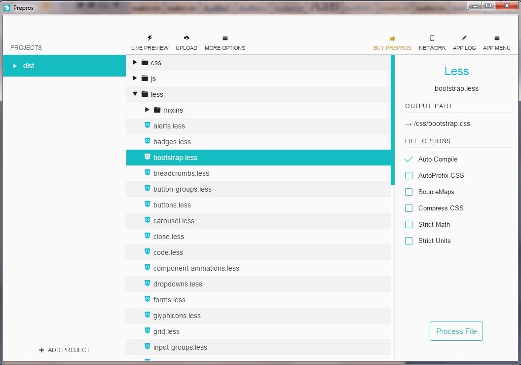 Step by Step Guide on Using LESS with Bootstrap