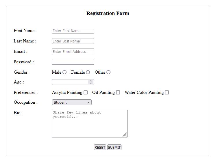 Steps to build forms in HTML and style using CSS  Development