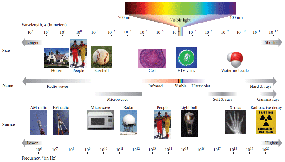 Solved The Wavelength Range For Visible Light Is 400 Nm T...