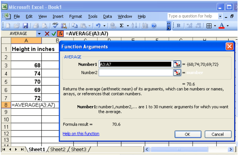 Lab E Using Excel to Calculate the Average and Standard