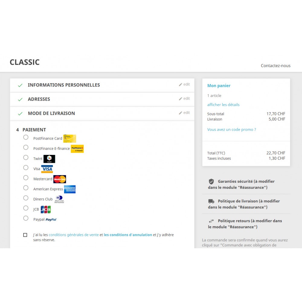 Module Postfinance