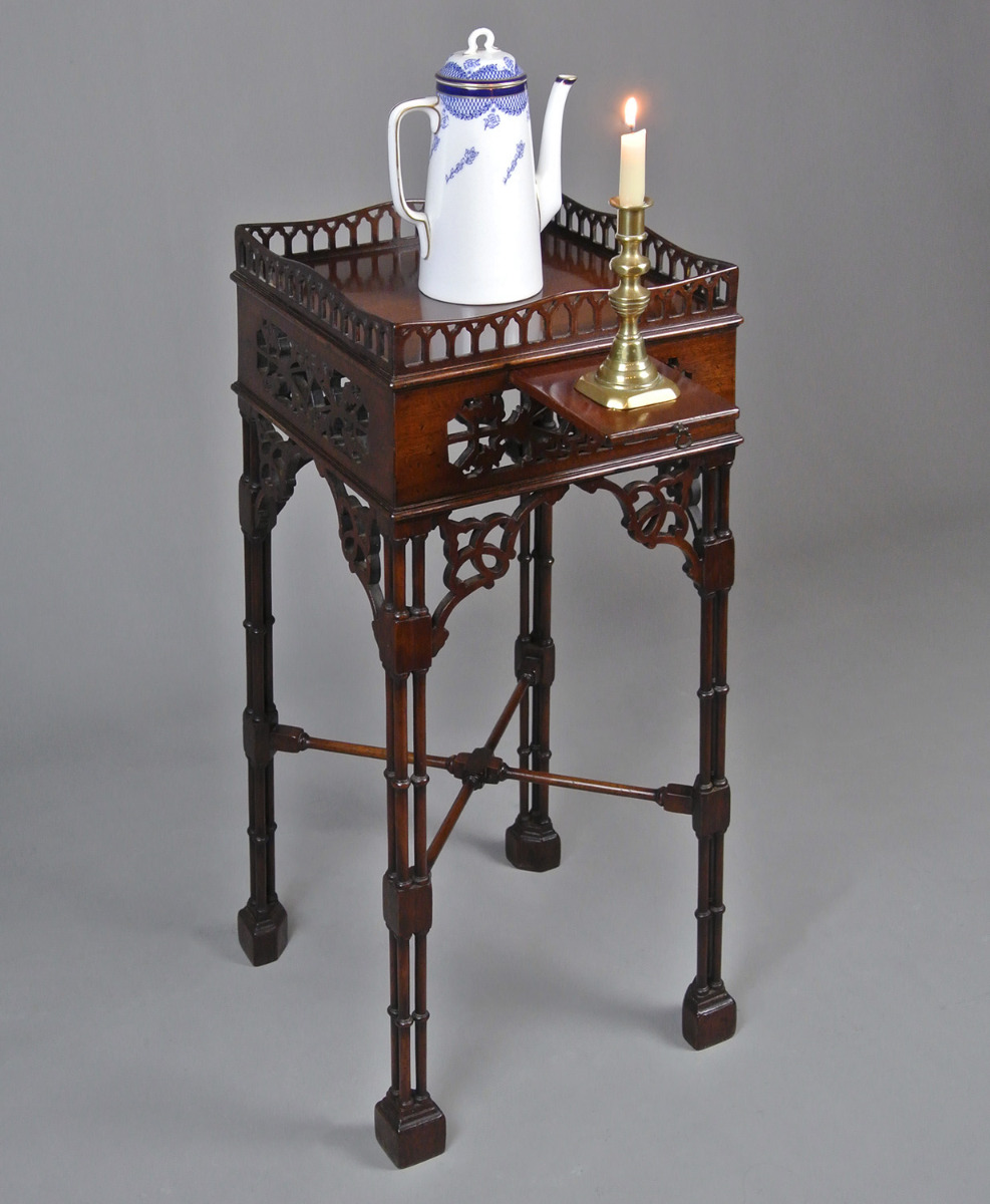 Fine Early 19th Century Mahogany Tea Kettle Stand of Chinese