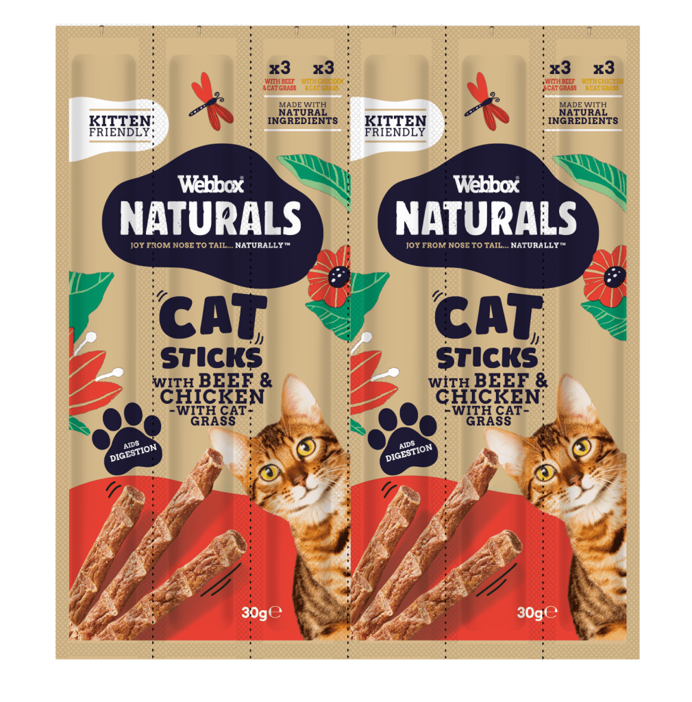 box Naturals Cat Sticks with Beef and Cat Grass & Chicken with Cat