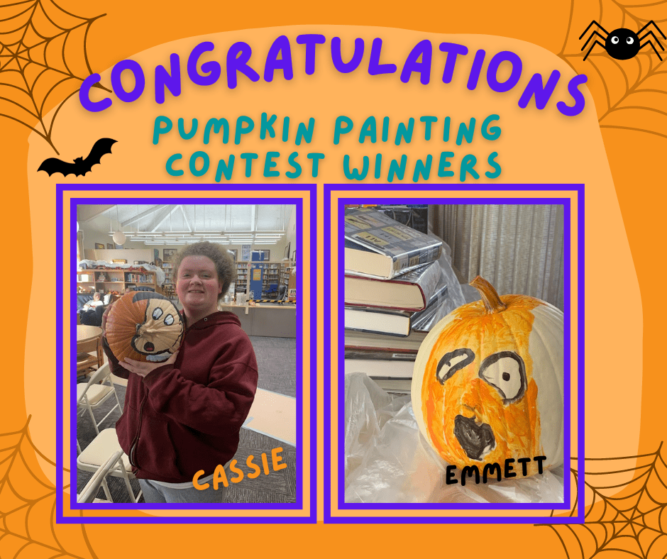 PUMPKIN PAINTING CONTEST WINNERS Webb Shadle Public Library