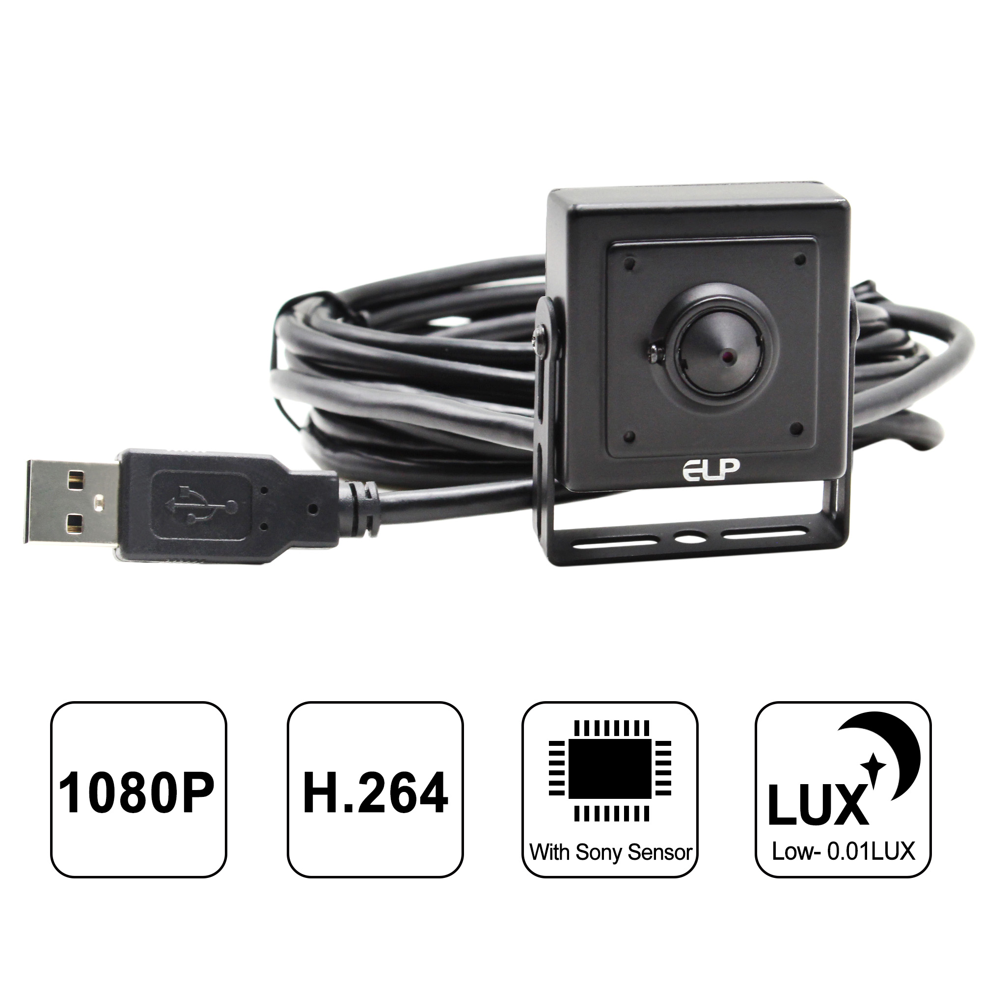 ELP USB Security Camera Low Light 1080P Sony IMX323 HD Sensor H.264