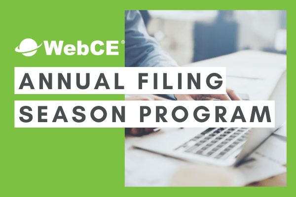 IRS Annual Filing Season Program IRS Tax CE AFSP CE WebCE