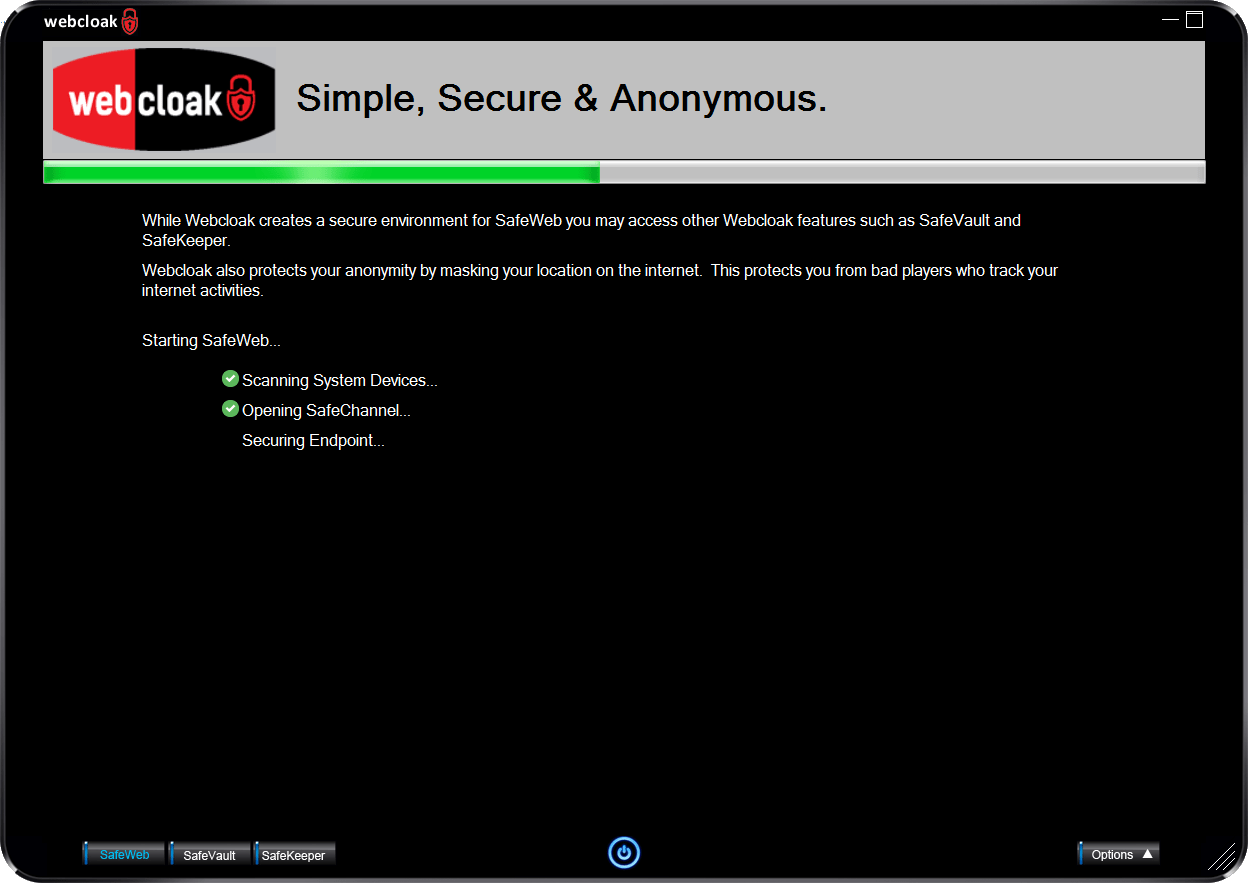 WEBCLOAK Security Simple, Secure and Anonymous