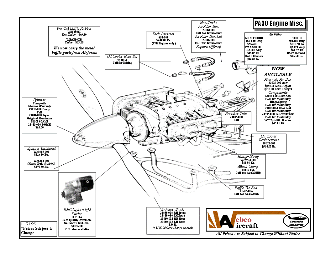 Piper Comanche Parts