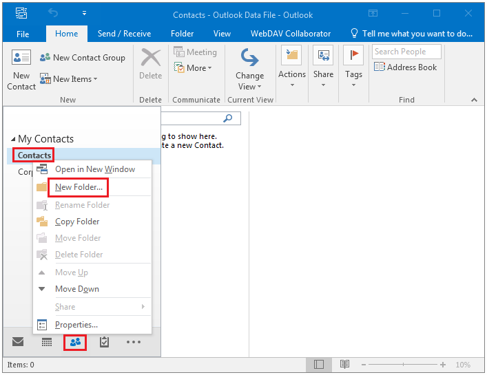 Sync Contacts with Microsoft Outlook using Bynari Collaborator