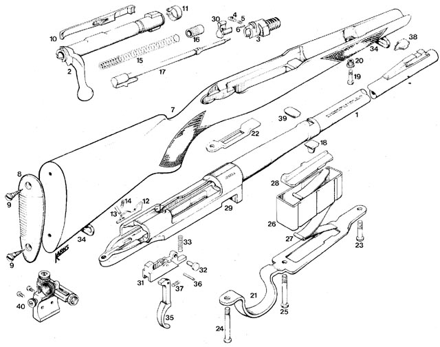DIAGRAM >> Winchester Model 54 Rifle