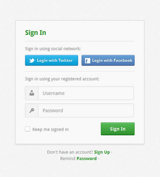 25 Elegant HTML CSS Login Form Templates DesignBoom
