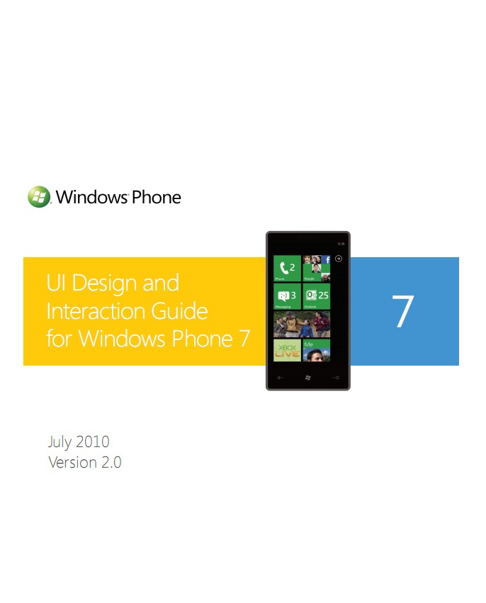 UI Design and Interaction Guide for Windows Phone 7 v2.0