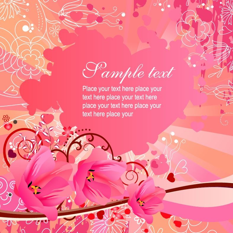 Flowers Vector Background Free Vector Graphics All Free 