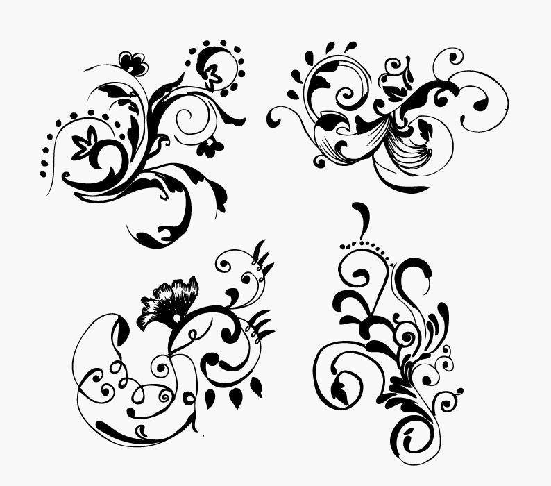 Free Hand Drawn Floral Vector Graphics Free Vector Graphics All