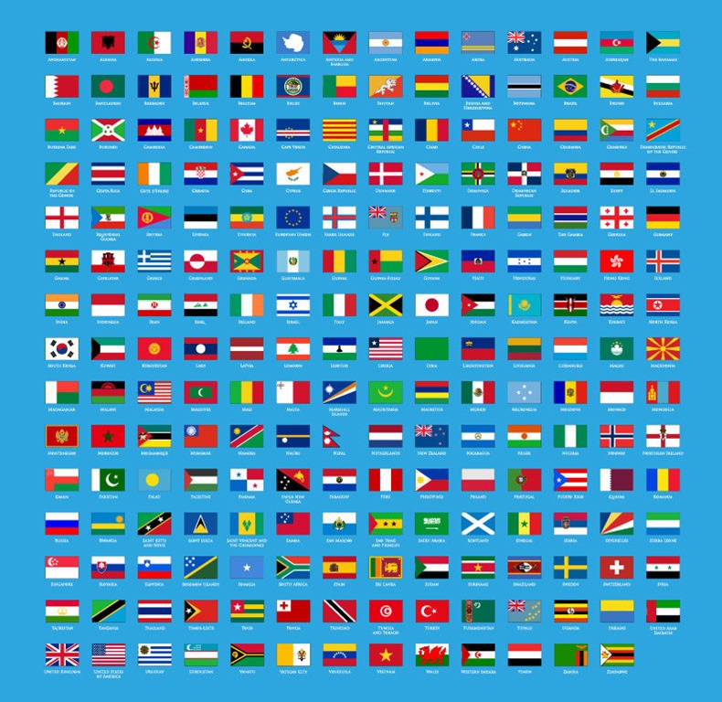 Vector Set of Flags of World Free Vector Graphics All Free  Resources for Designer 