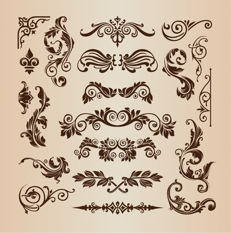 Retro Vintage Design Elements Vector Set Free Vector Graphics All
