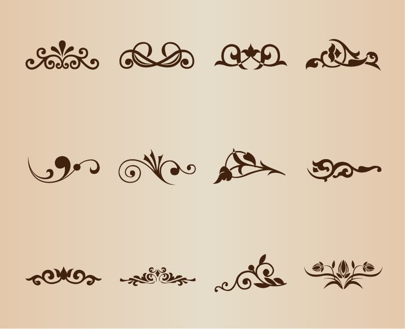 Vector Set Decorative Design Elements Free Vector Graphics All Free