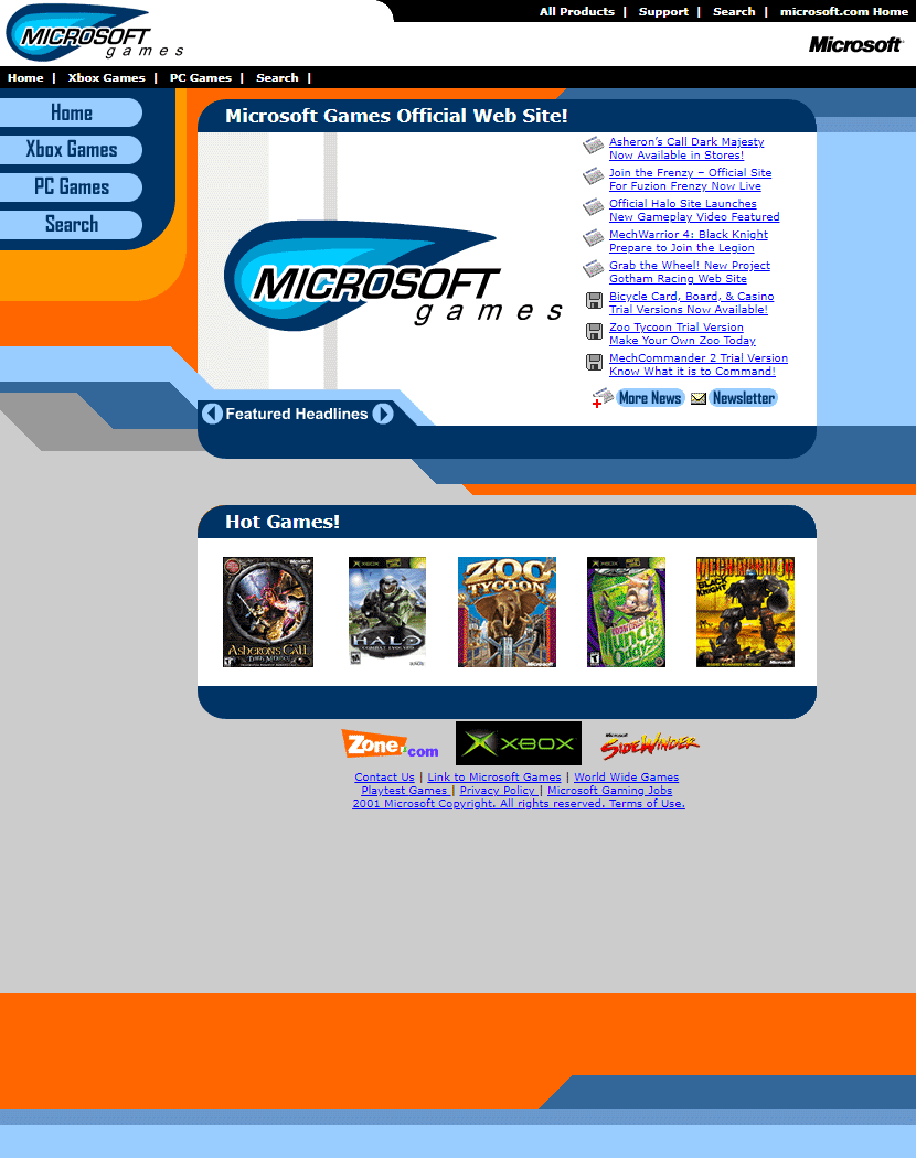 Microsoft Games in 2001  Design Museum