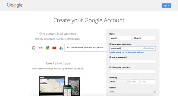 Create Google account How to