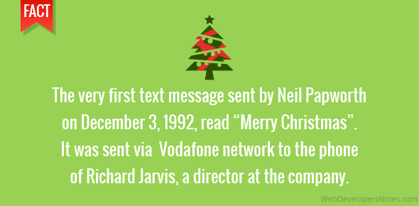 World’s first text message was ‘Merry Christmas’
