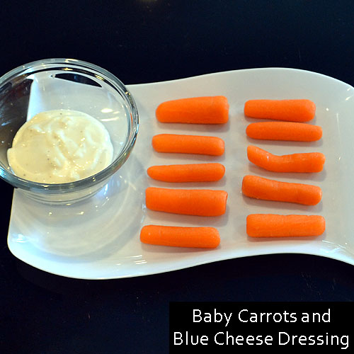 Baby Carrots and Blue Cheese Dressing