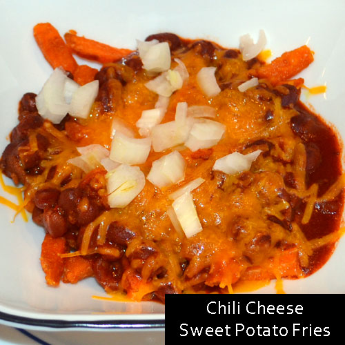 Chili Cheese Sweet Potato Fries