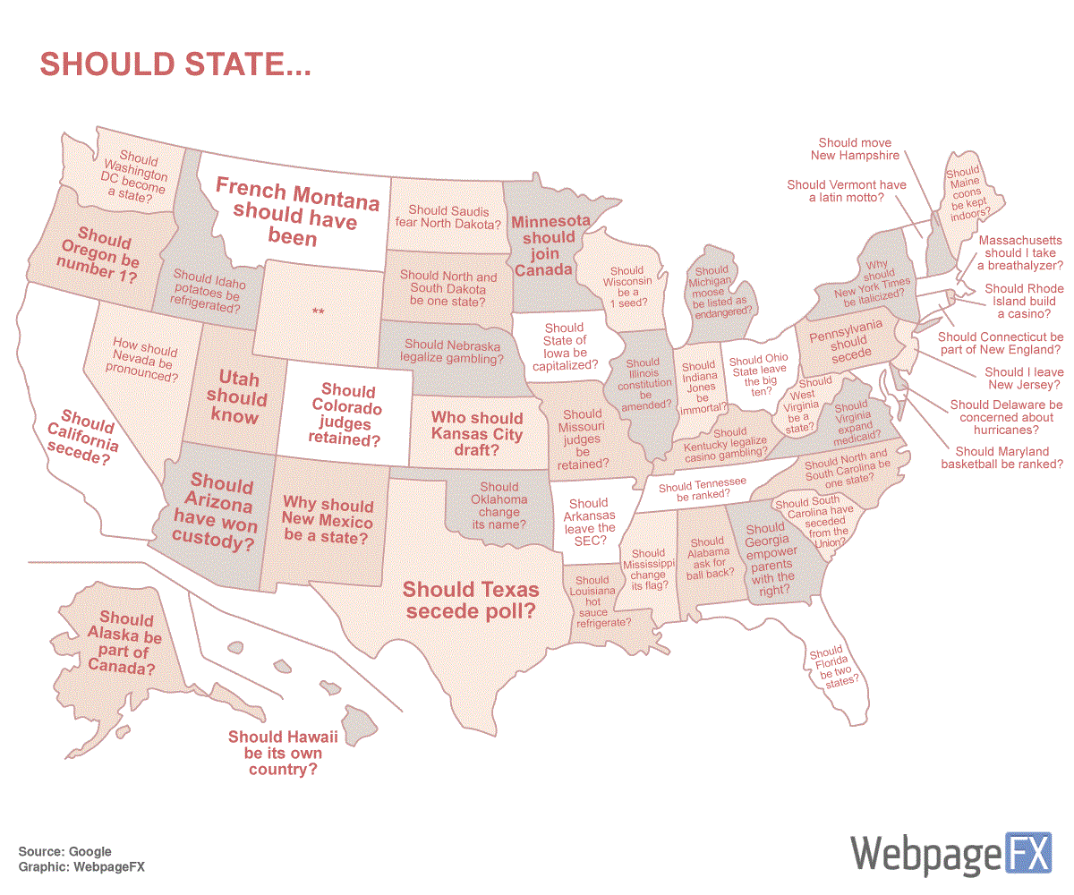 5 Maps of the Most Popular (and Weird) US State Searches FX