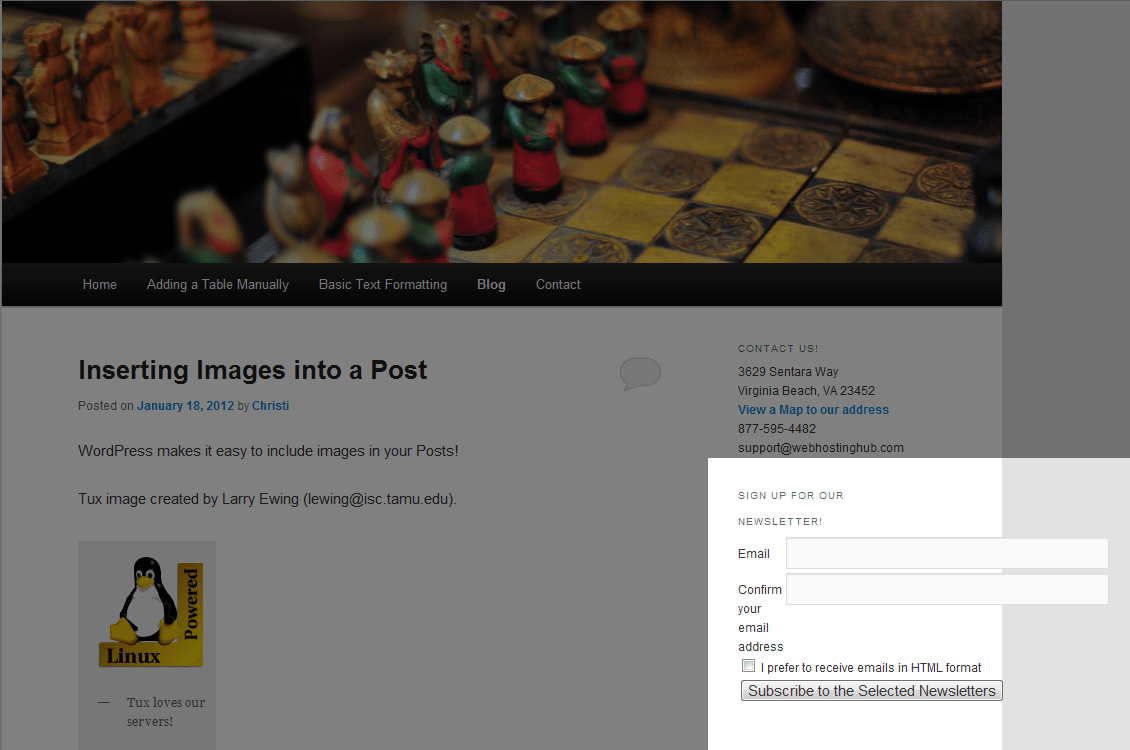 Creating a Subscription Form for PHPlist Web Hosting Hub