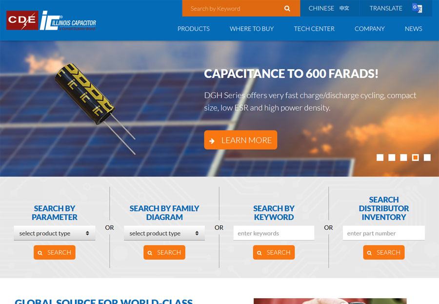 Electronic Components Manufacturing Web Design Weblinx