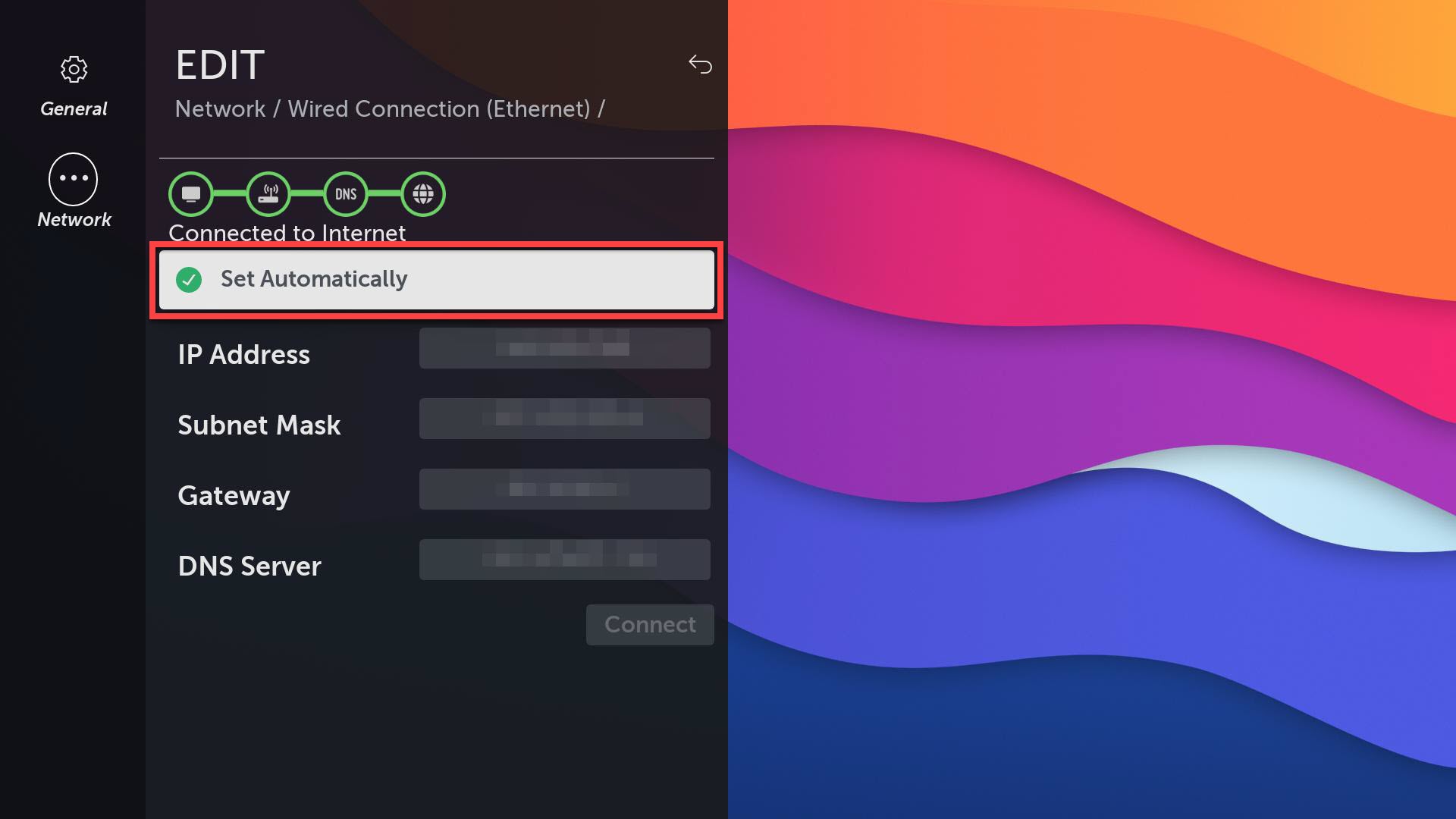 Network Setup webOS Open Source Edition