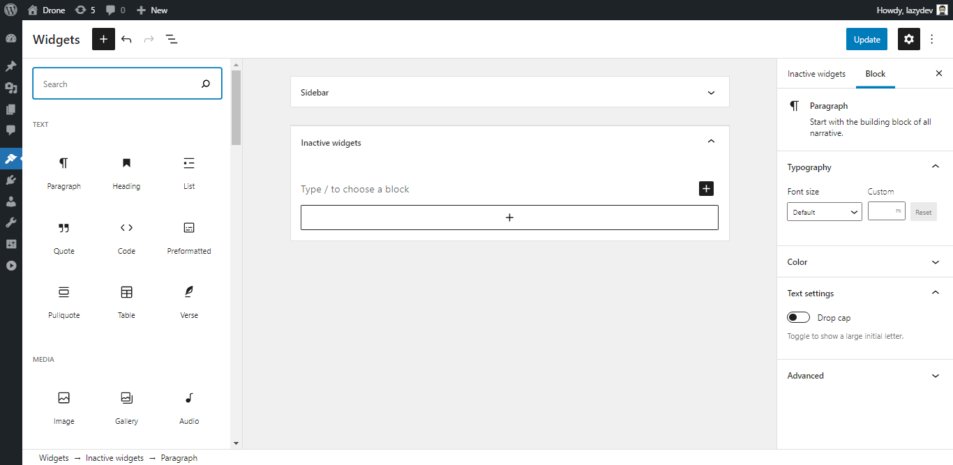 How to edit widgets using Gutenberg Widget Block Editor ProTime