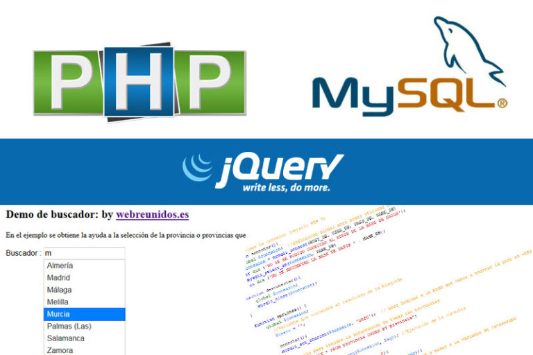 PHP, MySQL y Jquery.