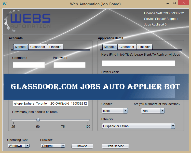 Glassdoor Jobs Bot sAutomation