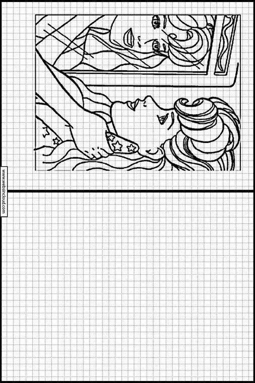 Lær at tegne. Print Tegning Barbie 21