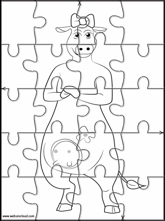 El corral Una fiesta muy bestia Puzzles Recortables para