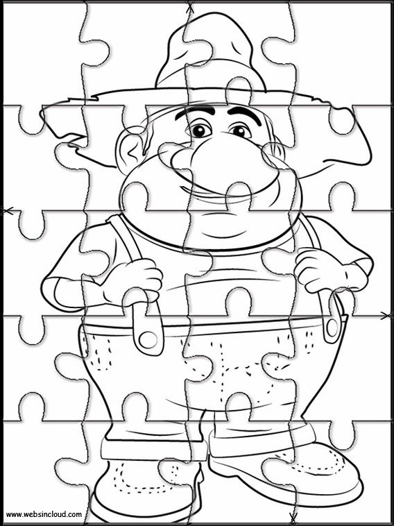 El corral Una fiesta muy bestia Puzzles Recortables para
