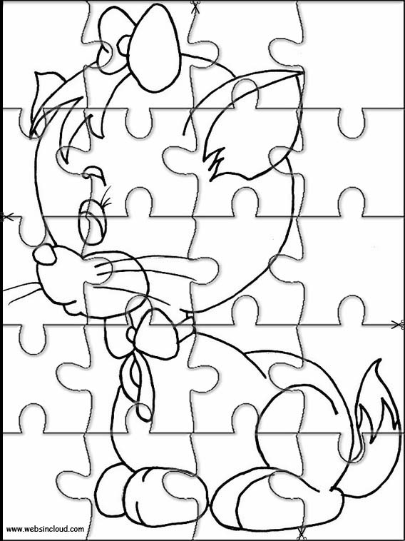 Rompecabezas Recortables para Imprimir para Niños Animales 210