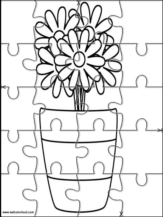 Puzzles per Bambini Vasi di Fiori 5