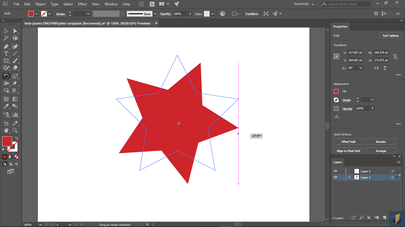 How do you flip an object in Illustrator?