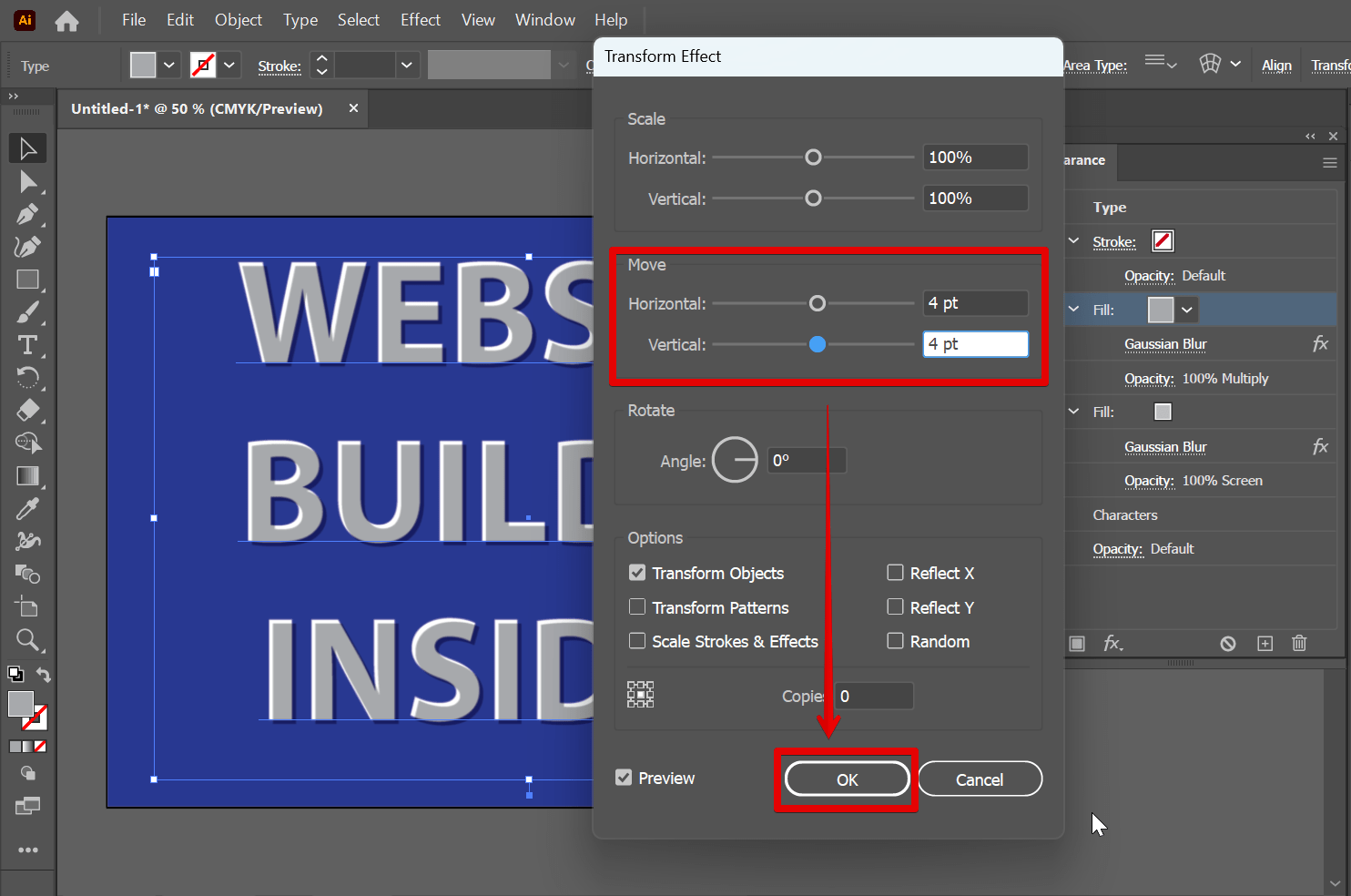 How do you emboss in Illustrator?
