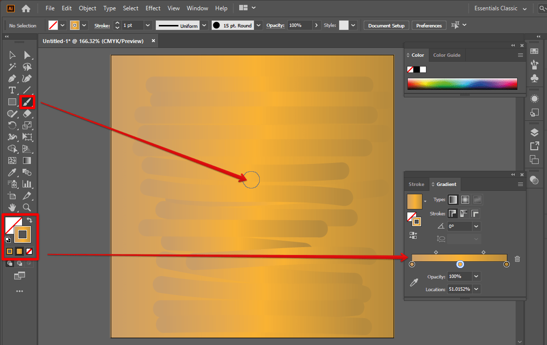 How do you do a metallic effect in Illustrator?