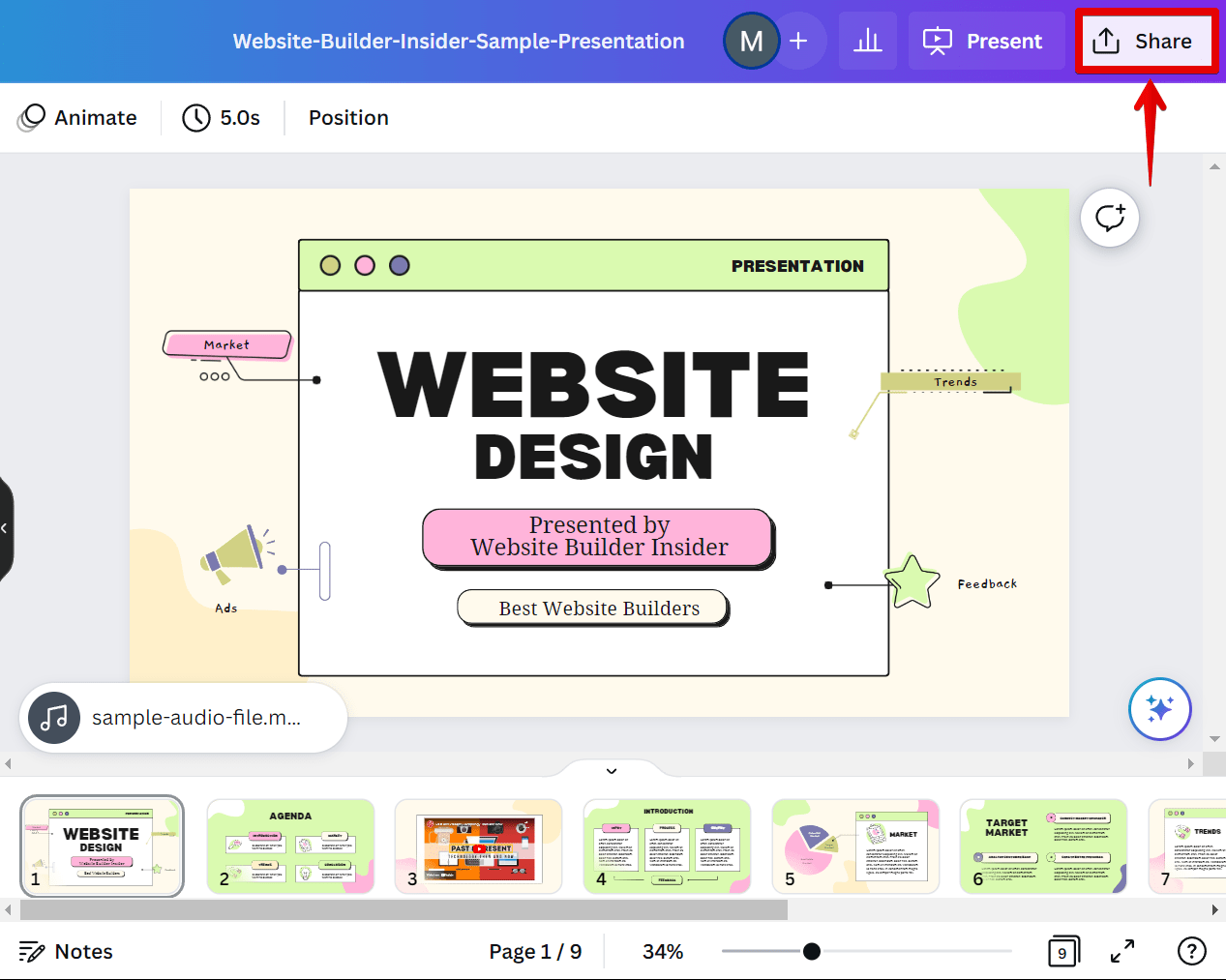 How Do You Add Audio to Canva Presentation?