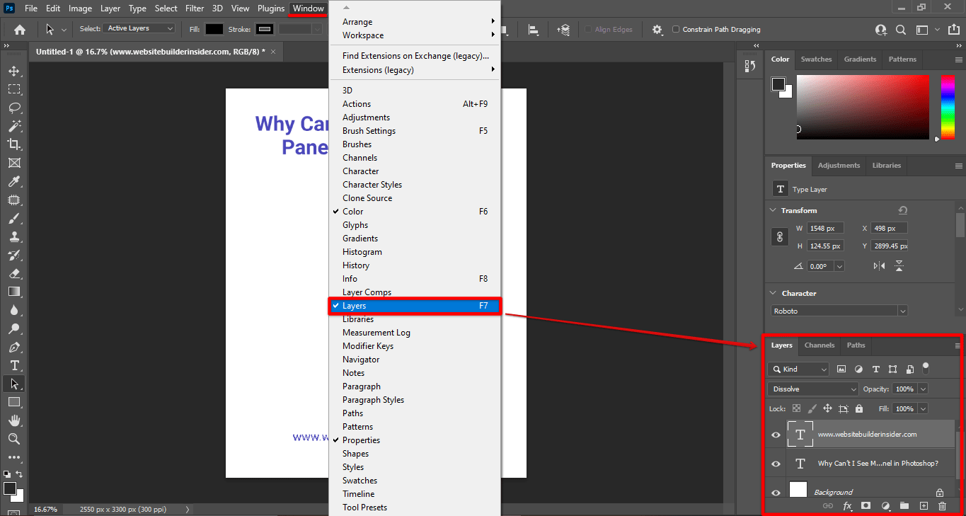 Why Can't I See My Layers Panel in