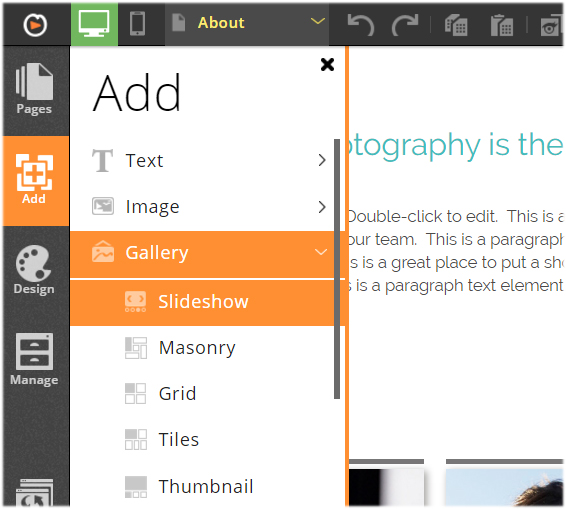 Adding a slideshow gallery to your website